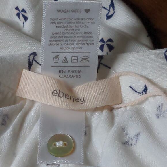 Eberjey Sleeveless Peasant Lounge Top in Parasols – Size S – NWT - Picture 7 of 9